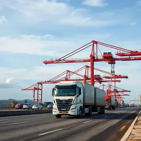 movimento de caminhões