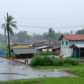 rajadas de vento e chuvas intensas