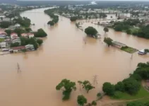 rios acima da cota de inundação