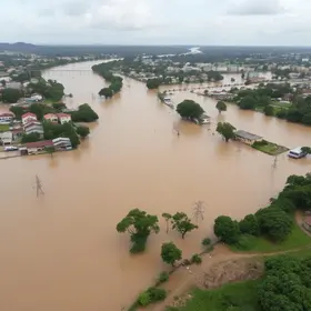 rios acima da cota de inundação