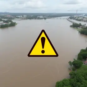 alerta vermelho inundação Rio Uruguai