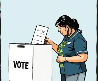 votação no Clube Comercial em Uruguaiana